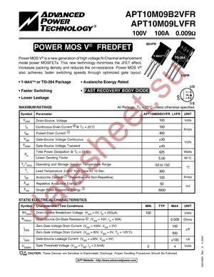 APT10M09LVFRG datasheet  